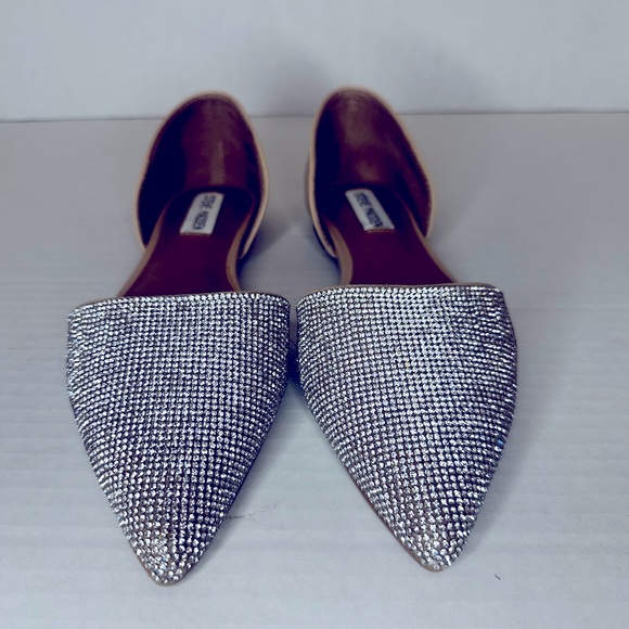 Steve Madden D’Orsay Genius Suede Blush Multi Rhinestone Flats - Women’s Size: 9 - Picture 2 of 6